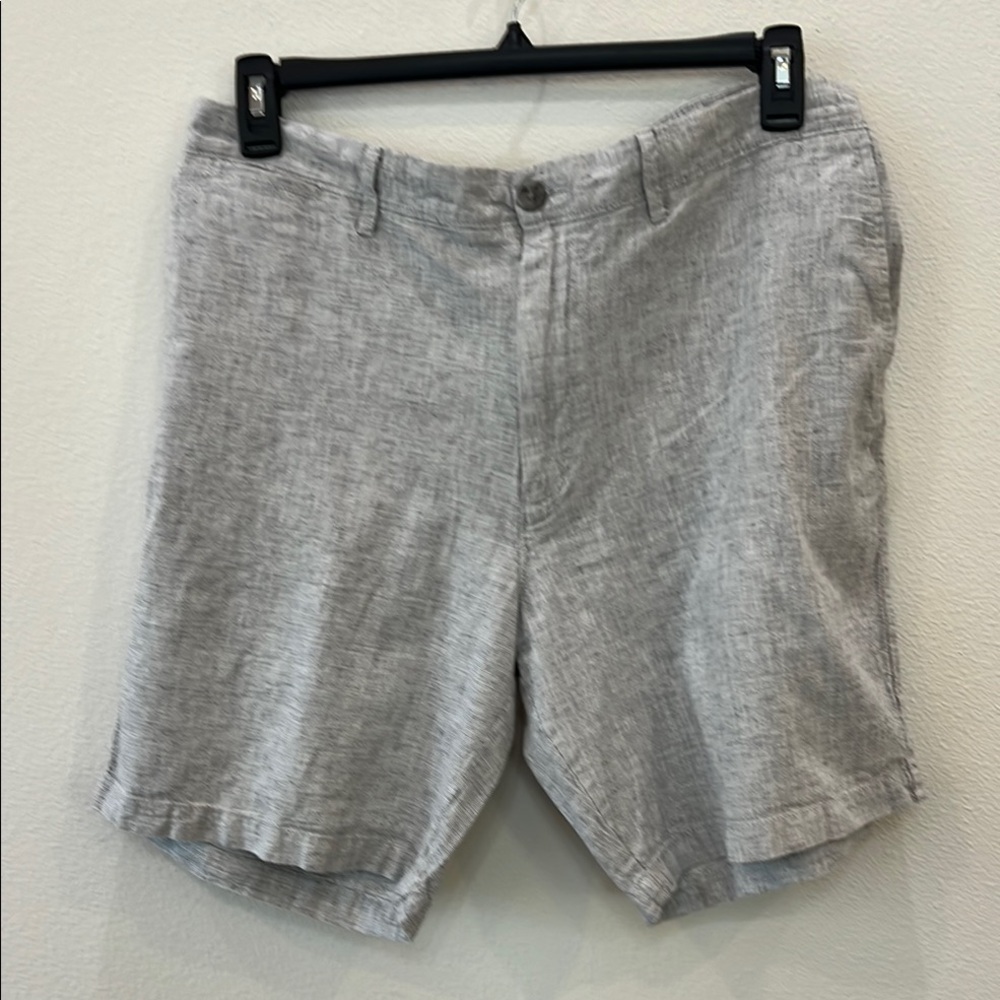 Goodfellow & Co Flat Front Gray Linen Blend Shorts Casual Preppy Style Mens 40